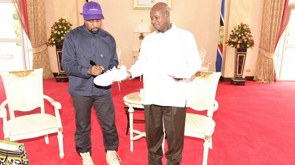 Kanye's gift to Uganda Prez