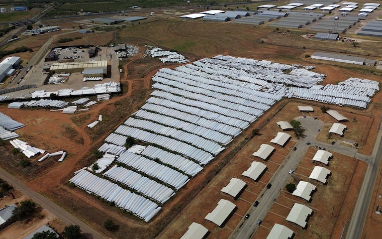 Junked -damaged turbine blades