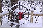 Backyard deck of Jack and Andrea Barnes about halfway through the Christmas snowstorm of 2010.