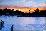 A bitter cold sunset over a frozen Manklin Creek on 2/20/2015.