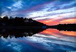 Sunset view up Manklin Creek from our dock. 4/29/2015.