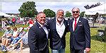 Memorial Day 2024. OP board members (left to right) John Latham, Rick Farr, and Jeff Heavner pose for an image.