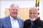 Jeff Heavner (left) and Rick Farr were both elected to three-year terms in the OPA 2024 Board of Directors election.  Photo taken at the 2024 Annual Meeting of the Membership on August 10, 2024.