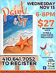 Paint & Sip. Age restricted event may be a federal non-profit status violation.